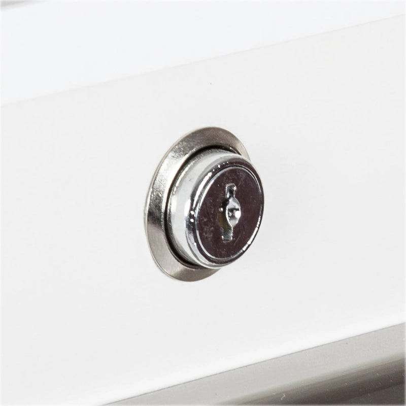 Meuble de classement latéral vertical à 4 tiroirs en grain de bois blanc contemporain