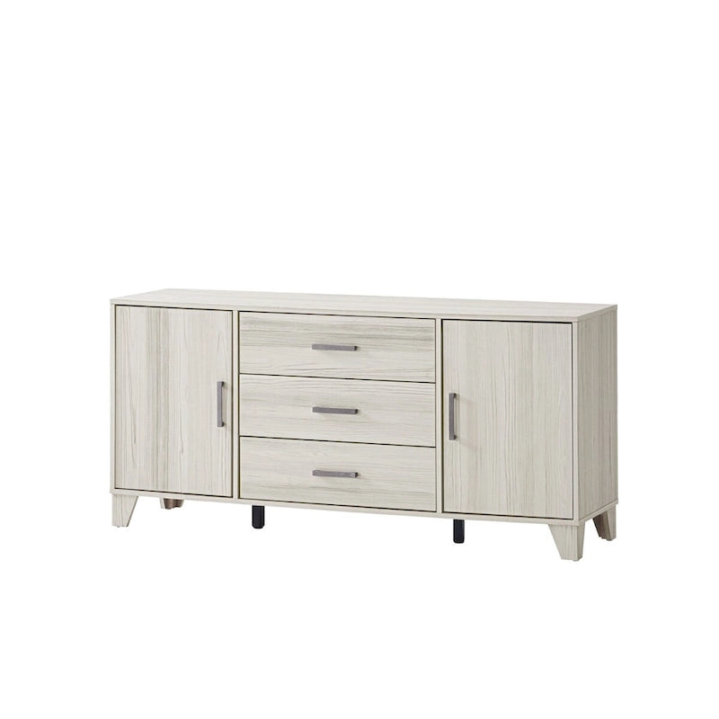 Buffet moderne avec 2 armoires et 3 tiroirs