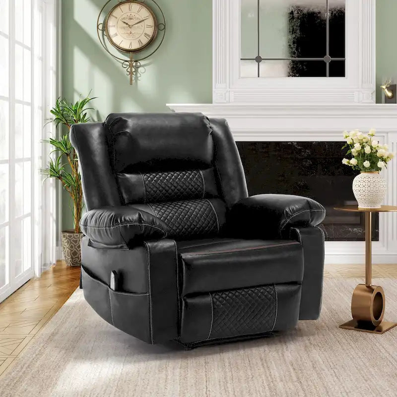 Fauteuil inclinable de massage en cuir respirant Canapé inclinable manuel pour salon