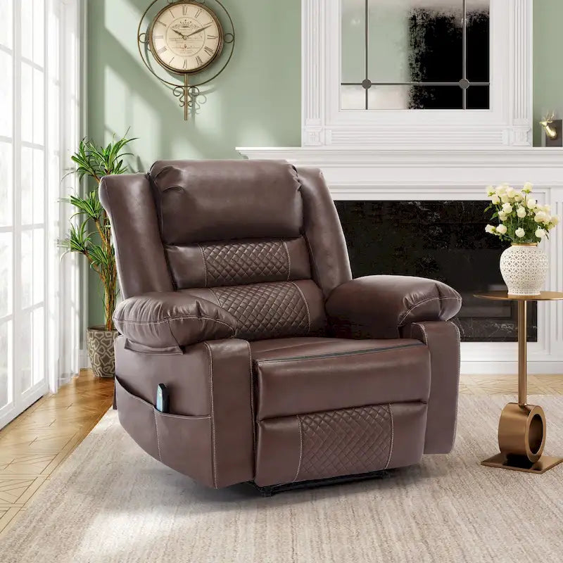Fauteuil inclinable de massage en cuir respirant Canapé inclinable manuel pour salon