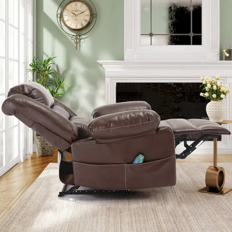 Fauteuil inclinable de massage en cuir respirant Canapé inclinable manuel pour salon