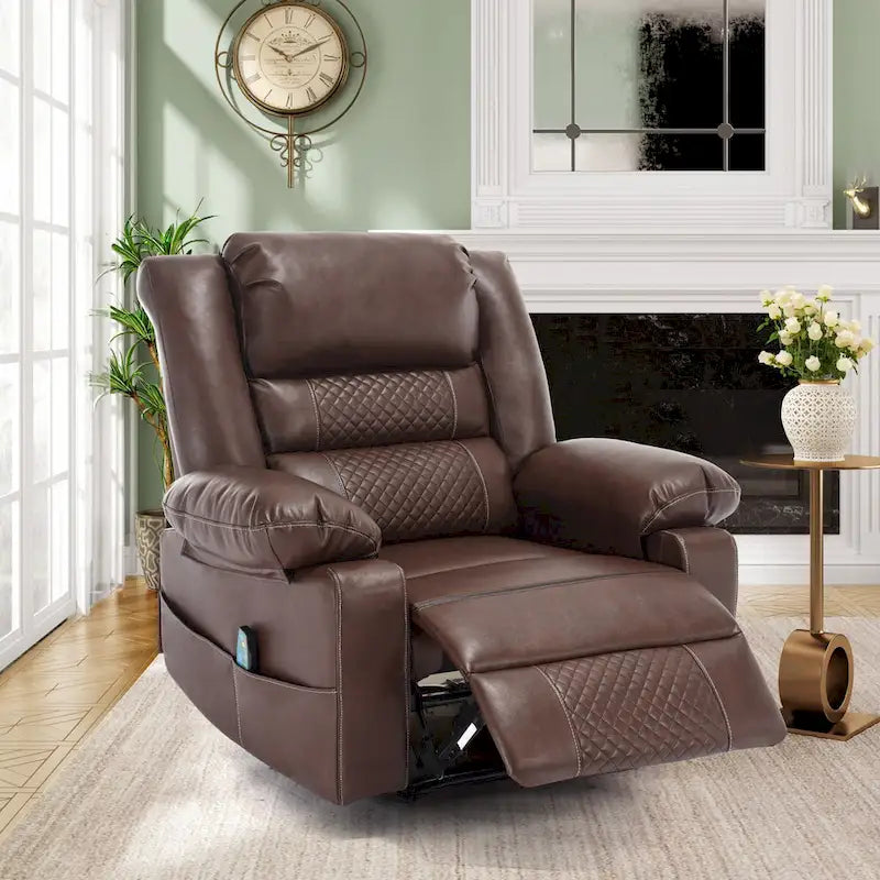 Fauteuil inclinable de massage en cuir respirant Canapé inclinable manuel pour salon
