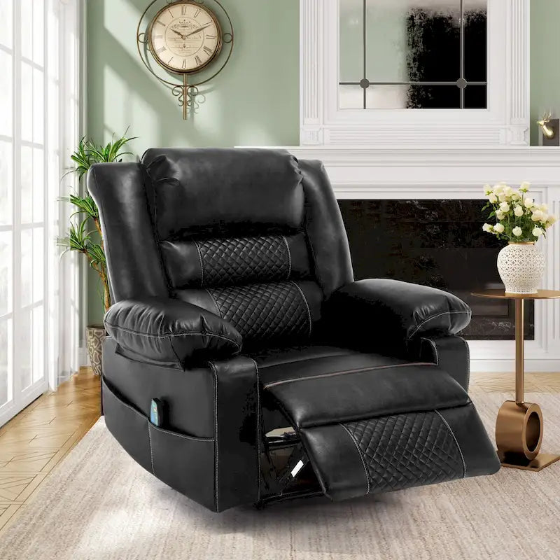 Fauteuil inclinable de massage en cuir respirant Canapé inclinable manuel pour salon